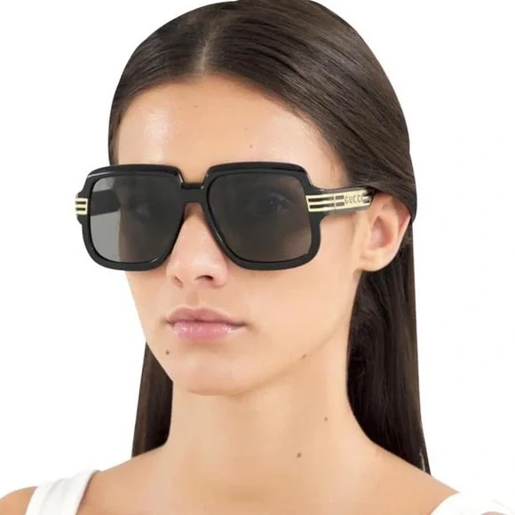 NEW GUCCI GG0979S 001 NEW COLLECTION UNISEX OVERSIZED SUNGLASSES GUCCI - Picture 6 of 14